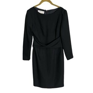 Maggy London Black Sash Waist Dress 4 Petite